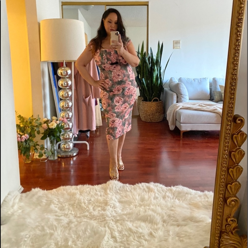 Pinup Girl rose print dress with matching bolero